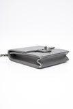 CHANEL Silver Metallic Goatskin Quilted Chic Pearls Flap Bag
