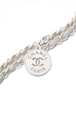 CHANEL 22 White Light Grey Calfskin Quilted Hobo Bag