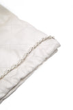 CHANEL 22 White Light Grey Calfskin Quilted Hobo Bag