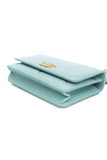 CHANEL 20C Tiffany Blue Lambskin Quilted Wallet On Chain WOC