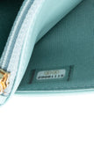 CHANEL 20C Tiffany Blue Lambskin Quilted Wallet On Chain WOC