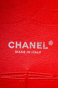 CHANEL Red Quilted Patent Leather Classic Jumbo Double Flap Bag