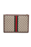 GUCCI GG Supreme Monogram Large Ophidia Portfolio Clutch