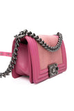 CHANEL Pink Galuchat Stingray Small Boy Flap Bag
