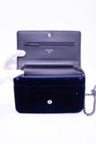 CHANEL Timeless CC Blue Velvet Wallet On Chain WOC