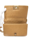 CHANEL Gold Python Quilted Boy Small Flap Bag