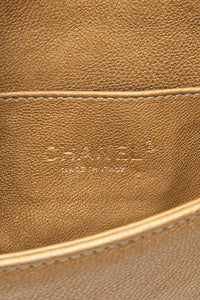 CHANEL Gold Python Quilted Boy Small Flap Bag