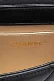 CHANEL 22S Black Lambskin Quilted Mini CC Crystal Logo Chain Flap Bag