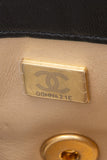 CHANEL 22S Black Lambskin Quilted Mini CC Crystal Logo Chain Flap Bag
