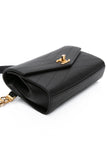 CHANEL Black Calfskin Chevron Stitched Coco Belt Bag