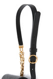 CHANEL Black Calfskin Chevron Stitched Coco Belt Bag