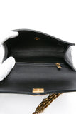 CHANEL Black Calfskin Chevron Stitched Coco Belt Bag