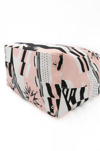 CHANEL Black, Pink, & White Canvas La Pausa Shopping Tote Bag