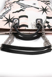 CHANEL Black, Pink, & White Canvas La Pausa Shopping Tote Bag