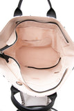CHANEL Black, Pink, & White Canvas La Pausa Shopping Tote Bag