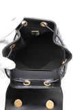 CHANEL 24S Black Quilted Lambskin Enamel and Gold Tone Hardware Backpack
