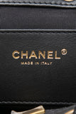 CHANEL 24S Black Quilted Lambskin Enamel and Gold Tone Hardware Backpack