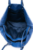 CHANEL Blue Quilted Glazed Leather On-The-Road XL Tote Bag