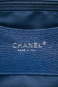 CHANEL Blue Quilted Glazed Leather On-The-Road XL Tote Bag