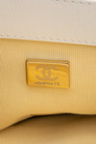 CHANEL White Multicolor Goatskin Quilted Medium Chanel 19 Flap Bag