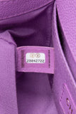 CHANEL Purple Caviar Quilted Boy Small Flap Bag
