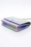 CHANEL 21K Gradient Metallic Rainbow Ombre Quilted Wallet on Chain WOC