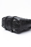 CHANEL Large Black Quilted Leather Python Easy Carry Tote