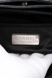 CHANEL Large Black Quilted Leather Python Easy Carry Tote