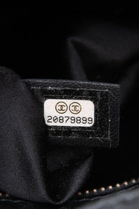 CHANEL Large Black Quilted Leather Python Easy Carry Tote