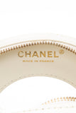 CHANEL Black White Lambskin Coco Lifesaver Round Crossbody Bag