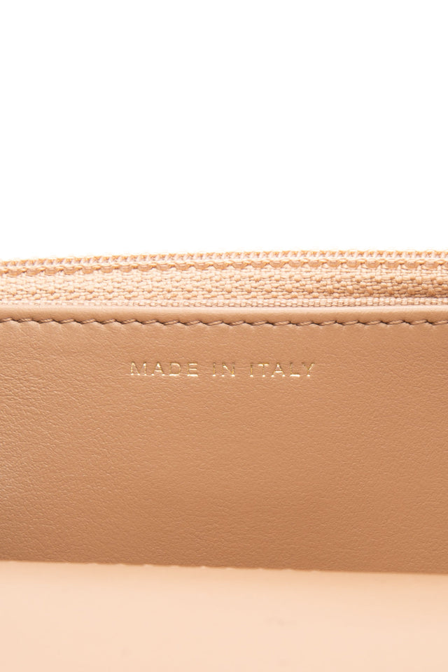 CHANEL Beige Caviar Quilted Pocket Clutch Wallet On Chain WOC