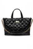 CHANEL Black Reissue Glazed Calfskin Leather Shopping Tote Bag