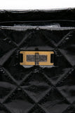 CHANEL Black Reissue Glazed Calfskin Leather Shopping Tote Bag