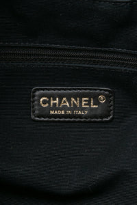 CHANEL Black Reissue Glazed Calfskin Leather Shopping Tote Bag