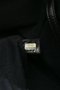 CHANEL Black Reissue Glazed Calfskin Leather Shopping Tote Bag