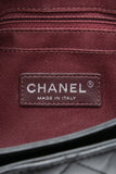 CHANEL Black Glazed Calfskin Quilted Coco Pleats Chain Clutch Bag