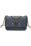 CHANEL Navy & Black Caviar Quilted Small CC Filigree Flap