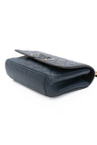 CHANEL Navy & Black Caviar Quilted Small CC Filigree Flap