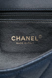 CHANEL Navy & Black Caviar Quilted Small CC Filigree Flap