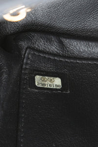 CHANEL Navy & Black Caviar Quilted Small CC Filigree Flap
