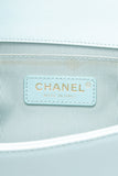CHANEL Light Blue Calfskin Chevron Embroidered Medium Boy By The Sea Flap Bag