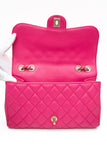 CHANEL Mademoiselle Medium Fuchsia Lambskin Quilted Chic Flap Bag