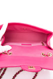 CHANEL Mademoiselle Medium Fuchsia Lambskin Quilted Chic Flap Bag