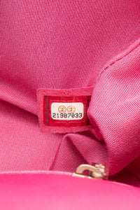 CHANEL Mademoiselle Medium Fuchsia Lambskin Quilted Chic Flap Bag
