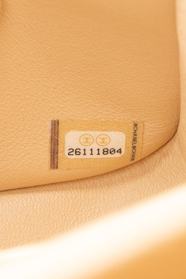 CHANEL Beige Caviar Quilted Jumbo Classic Double Flap Bag