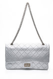 CHANEL Metallic Silver Lambskin Quilted 2.55 Reissue 277 Flap Bag