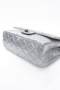 CHANEL Metallic Silver Lambskin Quilted 2.55 Reissue 277 Flap Bag