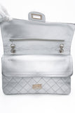 CHANEL Metallic Silver Lambskin Quilted 2.55 Reissue 277 Flap Bag