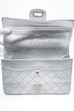 CHANEL Metallic Silver Lambskin Quilted 2.55 Reissue 277 Flap Bag