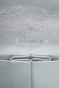 CHANEL Metallic Silver Lambskin Quilted 2.55 Reissue 277 Flap Bag